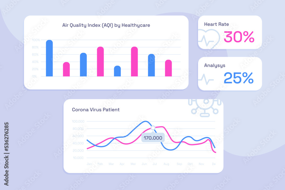 Medical statistic UI infographic slide Medical statistic UI infographic slide