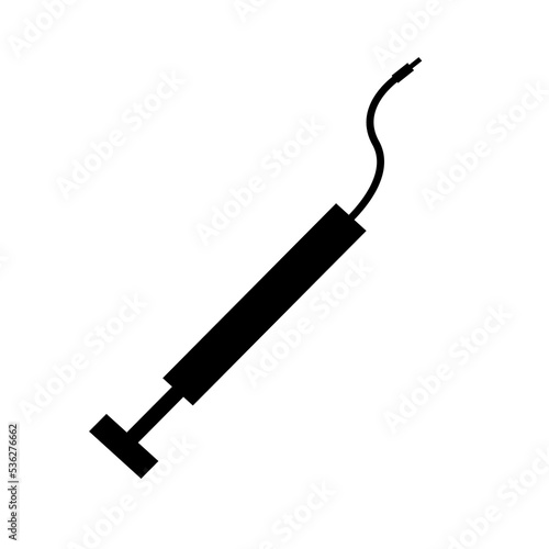 Bicycle pump fixing tool icon. Bike repair stuff. Flat vector illustration