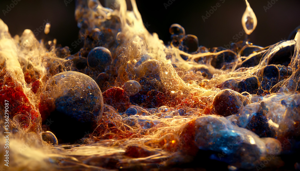 Obraz premium quantum foam, universes at the edge of time and space, digital illustration, created with generative ai