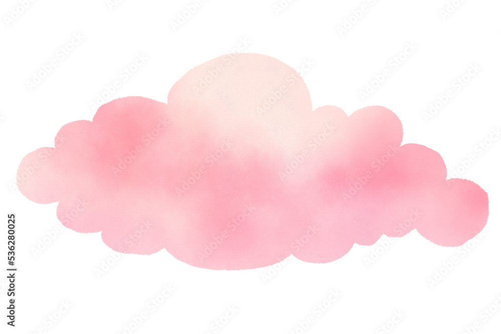 Pink And Peach Cloud watercolor Pink And Peach Cloud watercolor