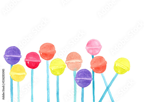 Сolorful lollipops candy © khudoliy