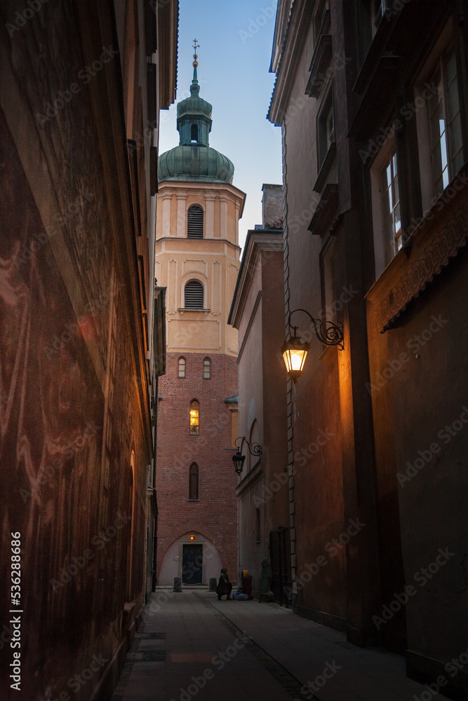 Street of Warsaw - obrazy, fototapety, plakaty 