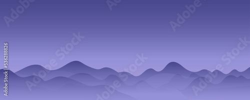 violet purple mountain landscape vector background abstract. vector illustration. flat very peri brings monochrome mountain hill panoramic scenery vector background