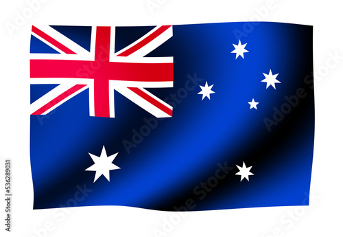 Waving national flag illustration | Australia (png)