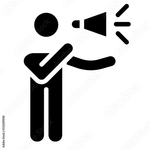 person announcement icon