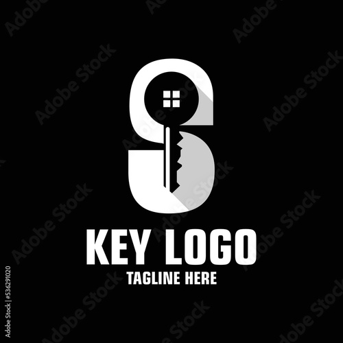 Letter S Key Logo Design Template Inspiration, Vector Illustration.