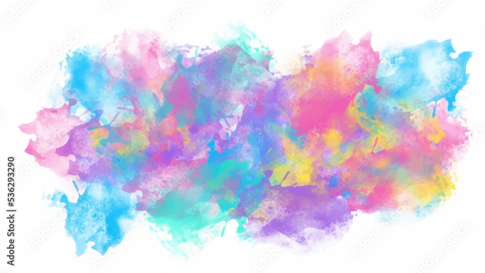 Fototapeta premium Colorful vector watercolor backgrounds for poster, brochure or flyer, Bundle of watercolor posters, flyers or cards. Banner template.