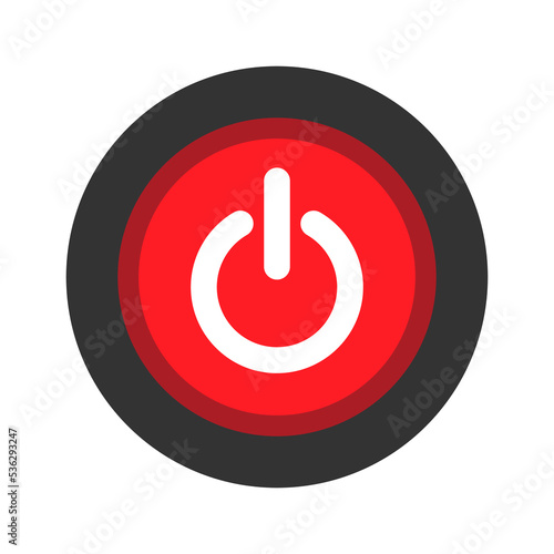 red power button