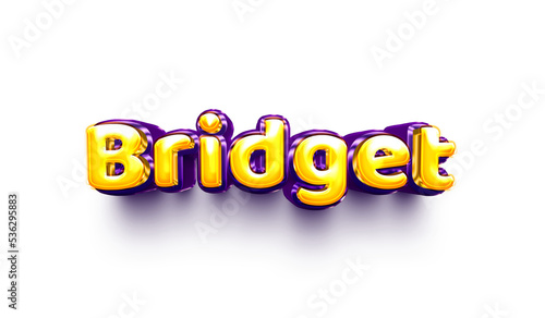Canvastavla names of girls English helium balloon shiny celebration sticker 3d inflated Brid