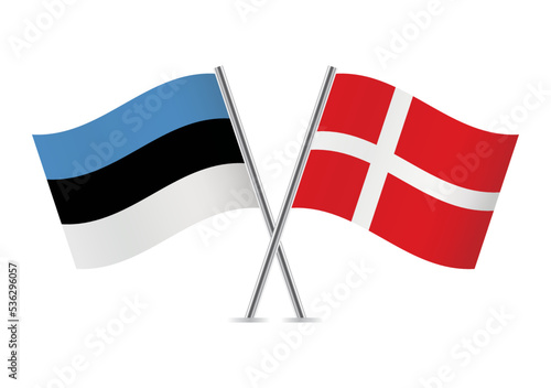 Estonia and Denmark crossed flags. Estonian and Danish flags on white background. Vector icon set. Vector illustration. Free Download Estonia and Denmark crossed flags. Estonian and Danish flags on white background. Vector icon set. Vector illustration. - GFXLoad