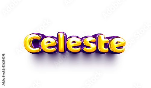 names of girls English helium balloon shiny celebration sticker 3d inflated Celeste