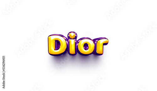 names of girls English helium balloon shiny celebration sticker 3d inflated Dior photo