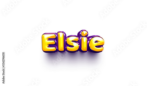 names of girls English helium balloon shiny celebration sticker 3d inflated Elsie