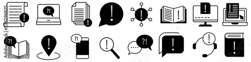 Simple vector icon Set of Info. Help Desk illustration sign collection. documentation symbol.