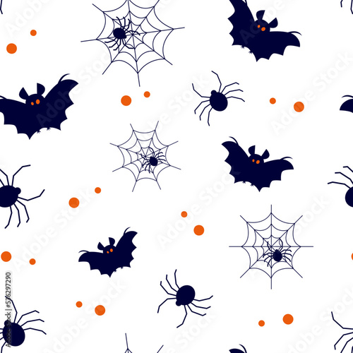 seamless pattern with spiders