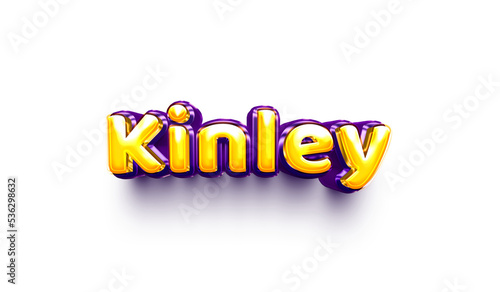 names of girls English helium balloon shiny celebration sticker 3d inflated Kinley photo