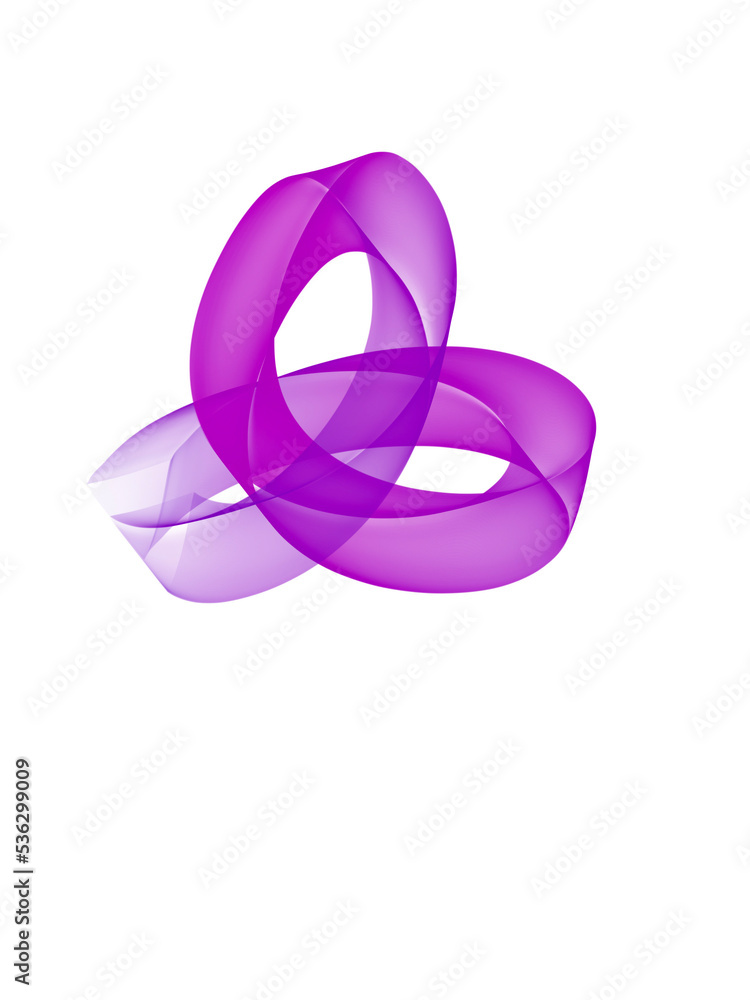 Abstract isolated purple three ring design element Abstract isolated purple three ring design element