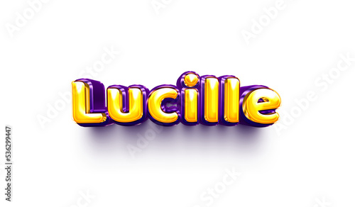 Foto names of girls English helium balloon shiny celebration sticker 3d inflated luci