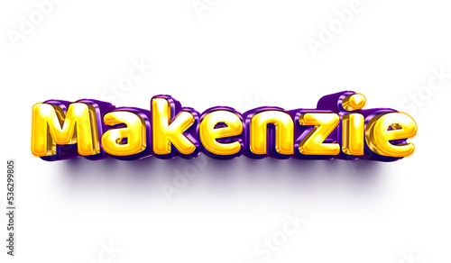 names of girls English helium balloon shiny celebration sticker 3d inflated makenzie photo