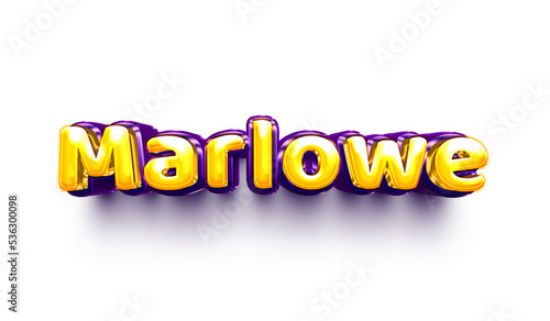 names of girls English helium balloon shiny celebration sticker 3d inflated marlowe photo