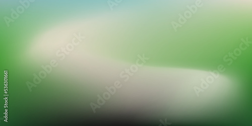 A green path in the fog. Complex gradient of different colors, horizontal image. Vector gradient suitable for the Internet and printing.