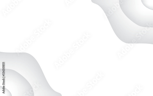 White Monotone Background with Waves Vector Illustration
