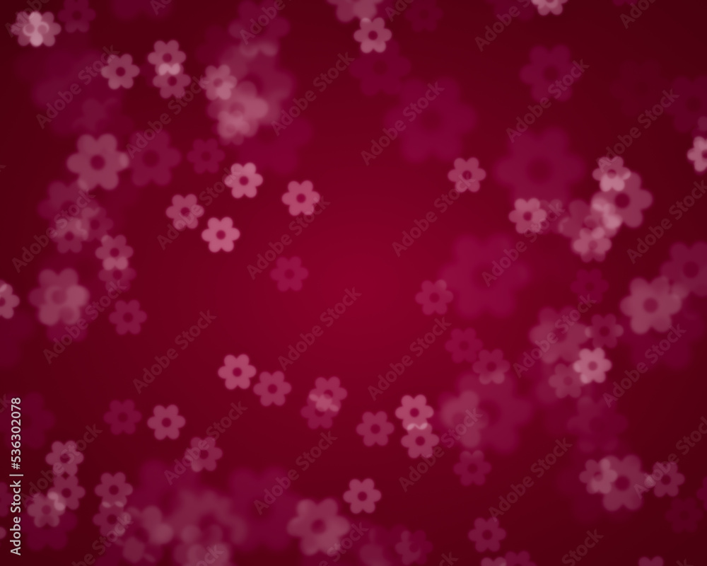 Floral bokeh on red background Floral bokeh on red background