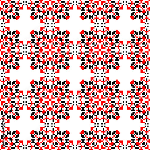 Seamless pattern traditional Ukrainian embroidery, ethnic ornament vyshyvanka