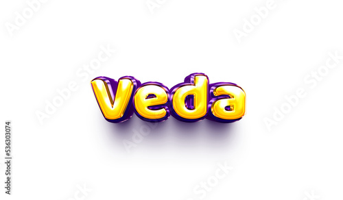 names of girls English helium balloon shiny celebration sticker 3d inflated veda photo
