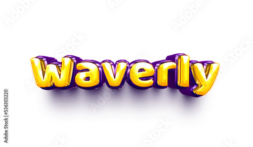 names of girls English helium balloon shiny celebration sticker 3d inflated waverly photo