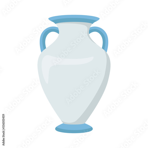 Amphora Sign Emoji Icon Illustration. Jar Vector Symbol Emoticon Design Clip Art Sign Comic Style.
