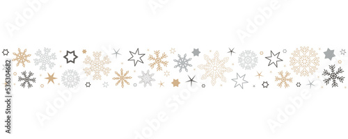 christmas card snowflake border pattern isolated