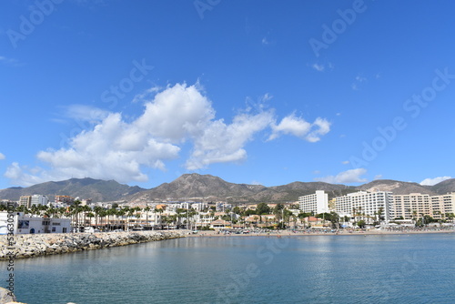 The city under a blue sky, Benalmadena, Malaga, Spain