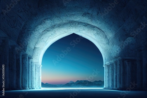 Door to another world or portal. paranormal activity. magic. 3d render, Raster illustration.
