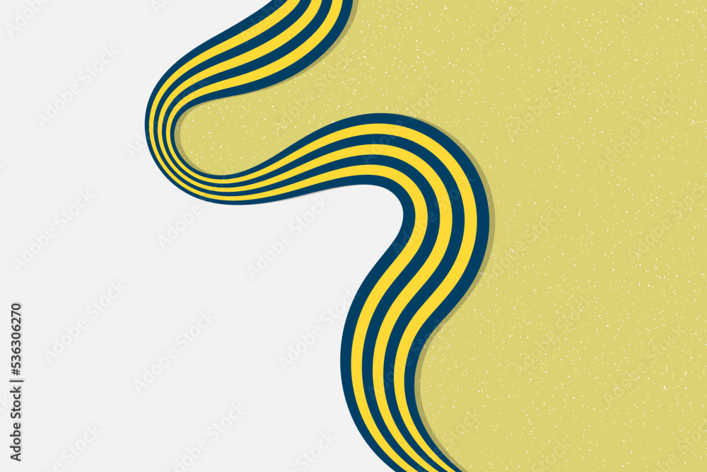 Black and yellow wavy lines on white and mustard color background with noise texture overlay Black and yellow wavy lines on white and mustard color background with noise texture overlay