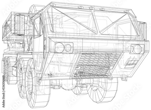 Rocket launcher ready to attack. EPS10 format. Vector created of 3d.