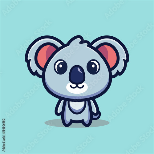 art illustration design concept mascot symbol icon cute animal of koala