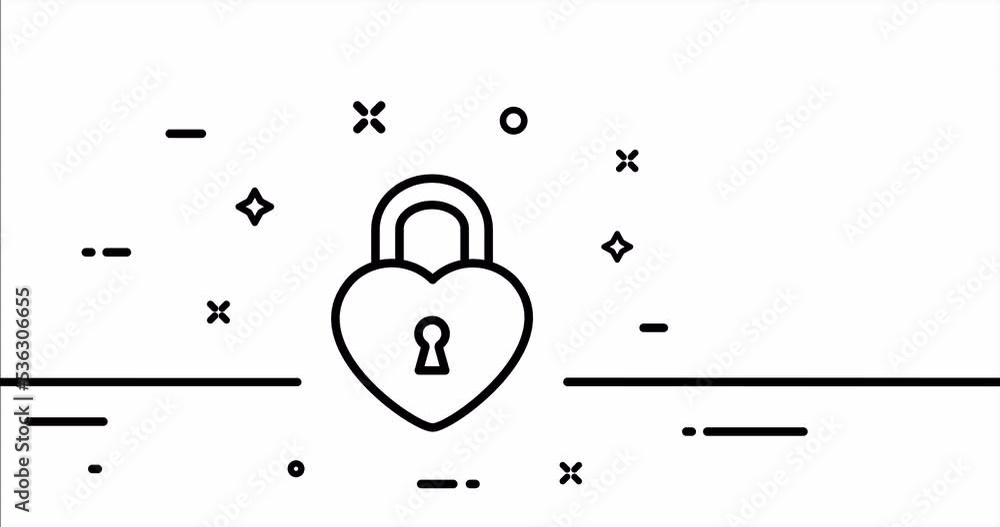 Wedlock Sign Heart shaped lock. Happily ever after, love, forever and ever, marriage ...