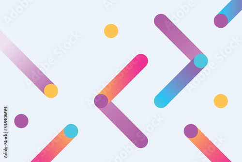 Dynamic liquid gradient rounded lines and dots illustration on white background