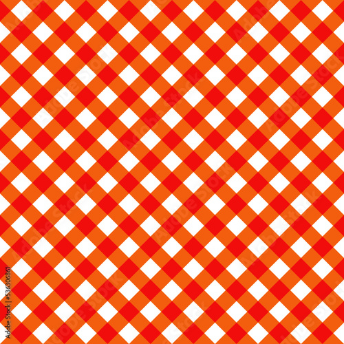 red and white checkered tablecloth