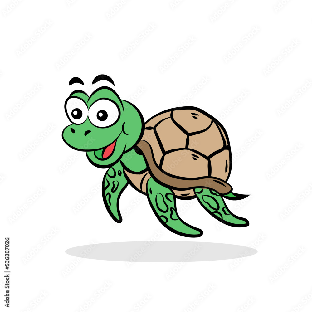 Naklejka premium Art illustration design concept symbol icon animals of turtle