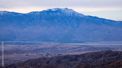 Southwest mountains with snow