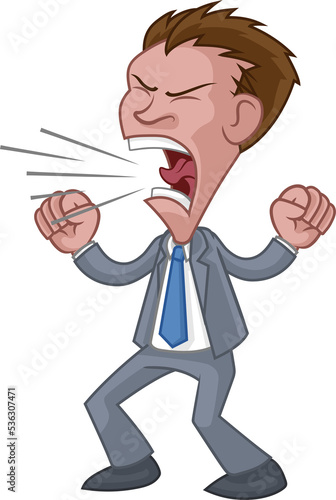 Angry Boss Office Worker In...