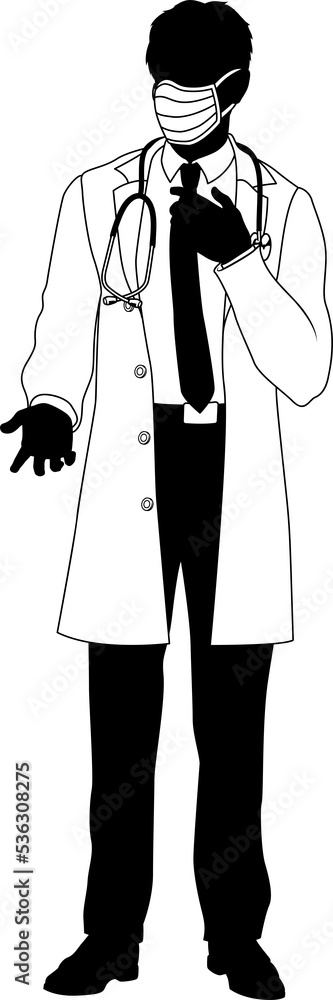 Doctor Man Medical Silhouette Healthcare Person Doctor Man Medical Silhouette Healthcare Person