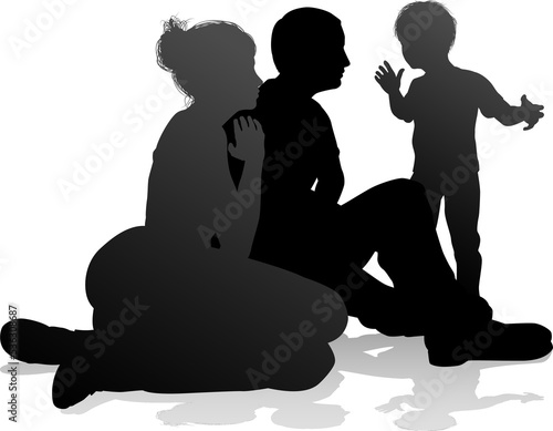 Detailed Family Silhouette