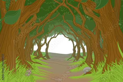 Forest Trees Background Fan...