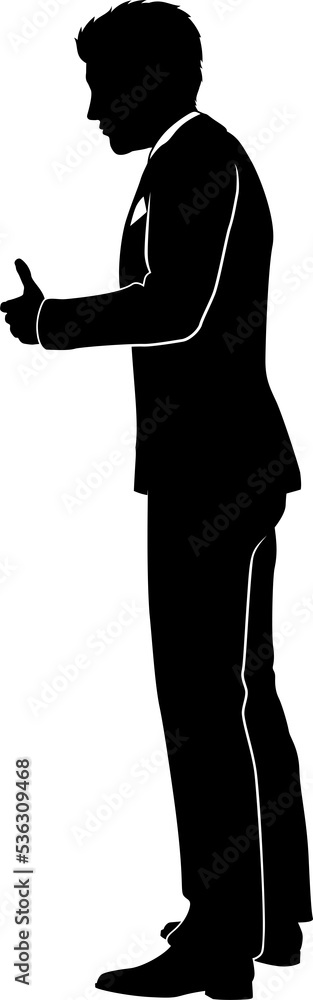 Business Man In Suit Silhouette Person Business Man In Suit Silhouette Person