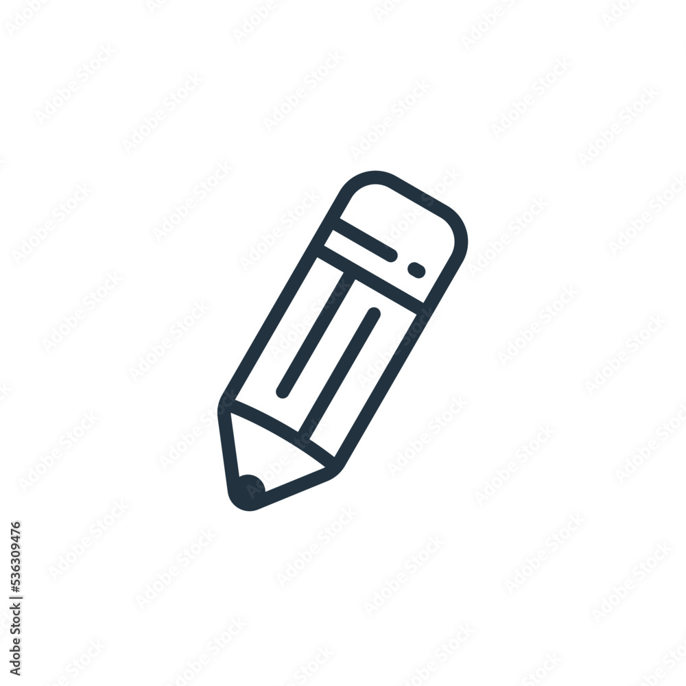 Pencil icon isolated on a white background. Pencil symbol for web and mobile apps. Pencil icon isolated on a white background. Pencil symbol for web and mobile apps.