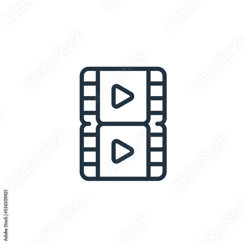 Video icon isolated on a white background.  Video player symbol for web and mobile apps.