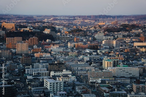 Wallpaper Mural Cityscape dyed in the sunset Torontodigital.ca